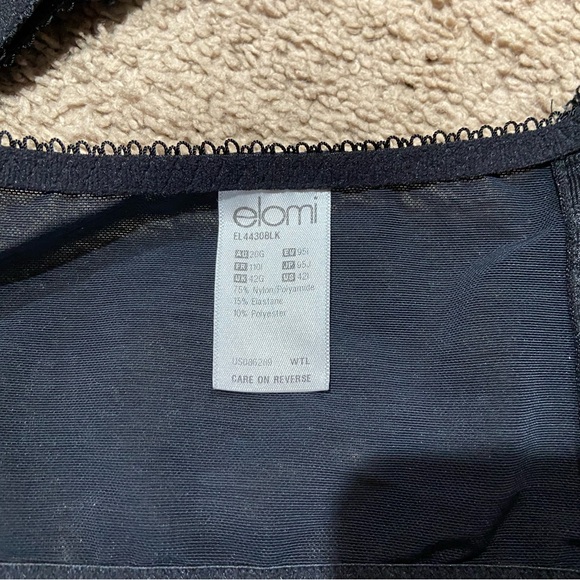 Elomi Sadie Underwire Balcony Bra 4430 Black US Size 42I - Picture 5 of 9